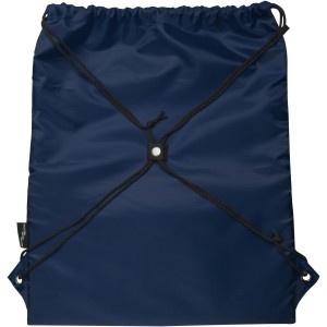 Adventure recycled insulated drawstring bag 9L, Navy (Backpacks)