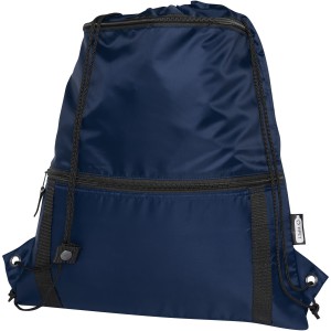 Adventure recycled insulated drawstring bag 9L, Navy (Backpacks)