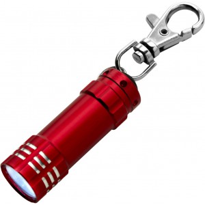 Aluminium 2-in-1 key holder Anna, red (Keychains)