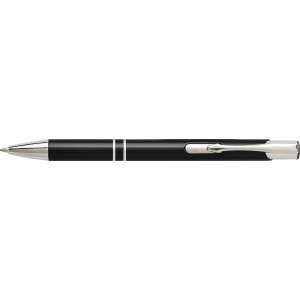 Aluminium ballpen Delia, black (Metallic pen)