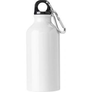 Aluminium bottle Santiago, white (Sport bottles)