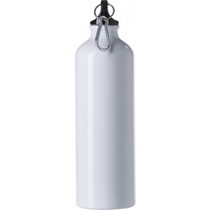 Aluminium flask Gio, white (Sport bottles)