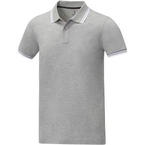 Amarago short sleeve men?s tipping polo, Heather grey (Polo shirt, 90-100% cotton)