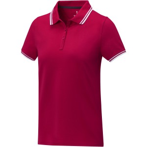 Amarago short sleeve women?s tipping polo, Red (Polo shirt, 90-100% cotton)