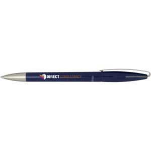 Ana recycled plastic ballpoint pen, Navy (Plastic pen)