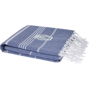 Anna 150 g/m2 hammam cotton towel 100x180 cm, Blue (Towels)