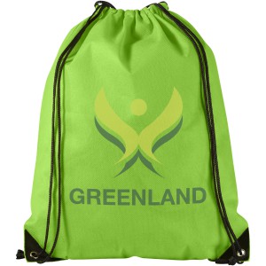 Evergreen non-woven drawstring backpack, Apple Green (Backpacks)