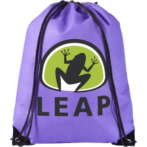 Evergreen non-woven drawstring backpack, Purple (Backpacks)