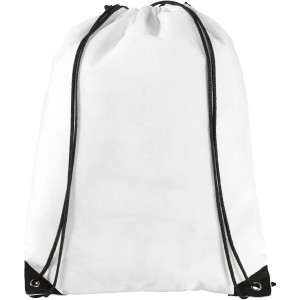 Evergreen non-woven drawstring backpack, White (Backpacks)