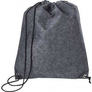RPET felt drawstring backpack Maya, grey (Backpacks)