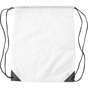RPET polyester (190T) drawstring backpack Enrique, white (Backpacks)