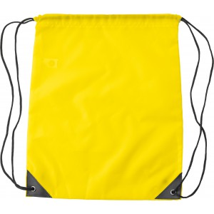 RPET polyester (190T) drawstring backpack Enrique, yellow (Backpacks)