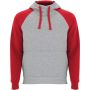 Badet kids two-tone hoodie, Heather grey, Red