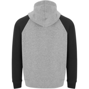 Badet kids two-tone hoodie, Heather grey, Solid black (Pullovers)