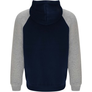 Badet unisex two-tone hoodie, Navy Blue, Heather grey (Pullovers)