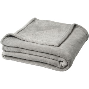 Bay extra soft coral fleece plaid blanket, Gray (Blanket)