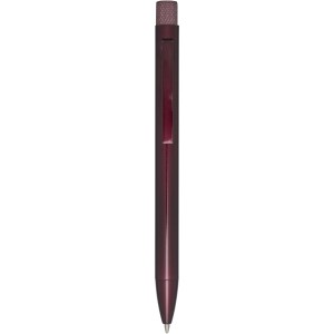 Beatriz recycled brass ballpoint pen, Burgundy (Metallic pen)