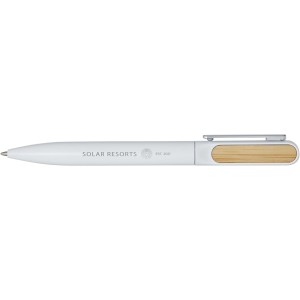 Blanca recycled aluminium ballpoint pen, White (Metallic pen)