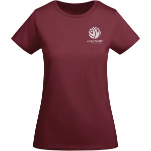 Breda short sleeve women's t-shirt, Garnet (T-shirt, 90-100% cotton)