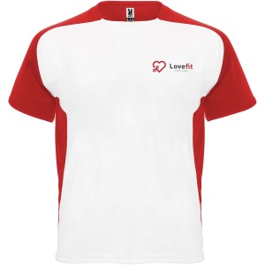 Bugatti short sleeve kids sports t-shirt, White, Red (T-shirt, mixed fiber, synthetic)