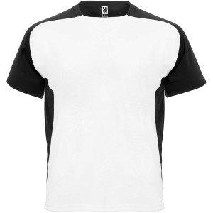 Bugatti short sleeve kids sports t-shirt, White, Solid black (T-shirt, mixed fiber, synthetic)