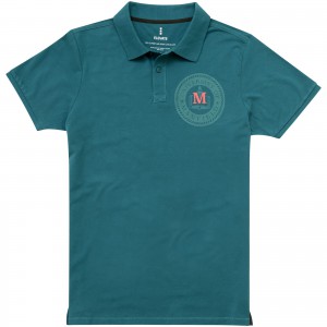 Calgary short sleeve men's polo, Forest green (Polo shirt, 90-100% cotton)