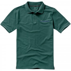 Calgary short sleeve men's polo, Forest green (Polo shirt, 90-100% cotton)