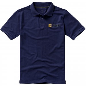 Calgary short sleeve men's polo, Navy (Polo shirt, 90-100% cotton)