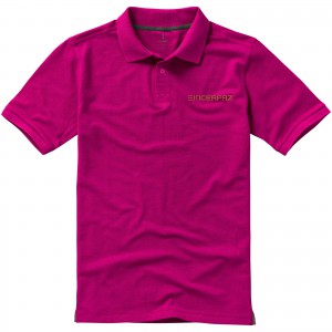 Calgary short sleeve men's polo, Pink (Polo shirt, 90-100% cotton)