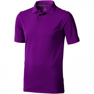 Calgary short sleeve men's polo, Plum (Polo shirt, 90-100% cotton)