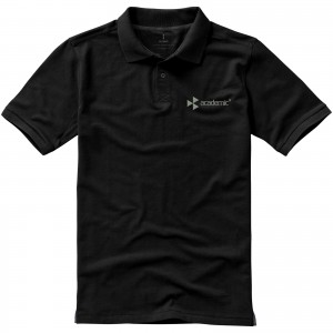 Calgary short sleeve men's polo, solid black (Polo shirt, 90-100% cotton)