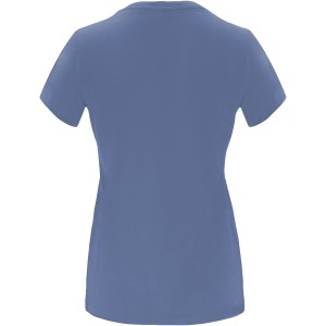 Capri short sleeve women's t-shirt, Blue Denim (T-shirt, 90-100% cotton)