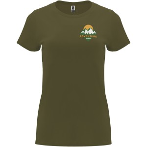 Capri short sleeve women's t-shirt, Militar Green (T-shirt, 90-100% cotton)