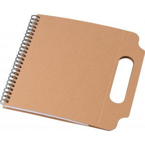 Cardboard notebook Gianluca, brown (Notebooks)