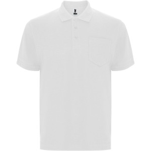 Centauro Premium short sleeve unisex polo, White (Polo shirt, 90-100% cotton)