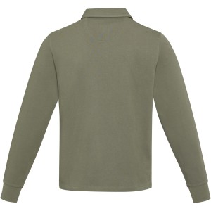 Clyde unisex organic rugby polo sweatshirt, Green (Pullovers)