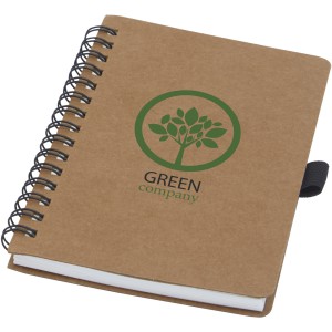 Cobble A6 wire-o recycled cardboard notebook with stone paper, Natural (Notebooks)