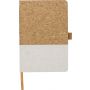 Cork and cotton notebook Trevor, white