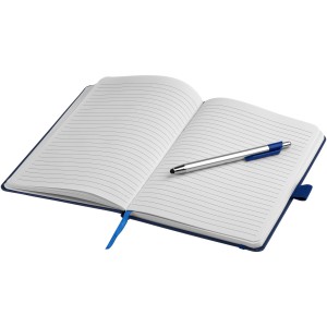 Crown A5 notebook with stylus ballpoint pen, Blue (Notebooks)