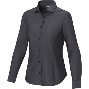 Cuprite long sleeve women's  organic shirt, Solid black (shirt)