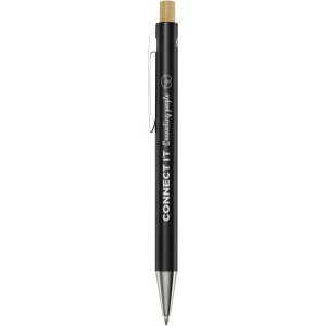 Cyrus recycled aluminium ballpoint pen, Solid black (Metallic pen)