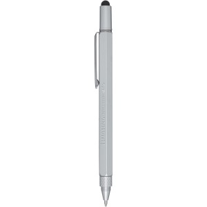 Dora recycled aluminium multifunctional pen, Silver (Metallic pen)