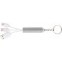 ABS 3-in-1 charging cable and key holder, silver
