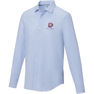 Elevate Cuprite long sleeve men's  organic shirt, Light blue (shirt)