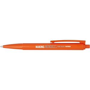 Elsa recycled plastic ballpoint pen, Orange (Plastic pen)