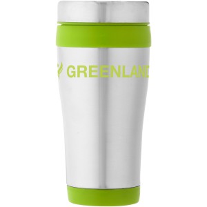 Elwood 470 ml insulated tumbler, Silver,Lime green (Glasses)