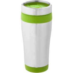 Elwood 470 ml insulated tumbler, Silver,Lime green (Glasses)