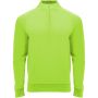 Epiro long sleeve kids quarter zip sweatshirt, Fluor Green