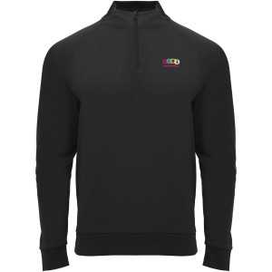 Epiro long sleeve kids quarter zip sweatshirt, Solid black (Pullovers)