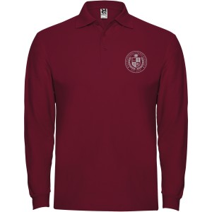 Estrella long sleeve men's polo, Garnet (Long-sleeved shirt)